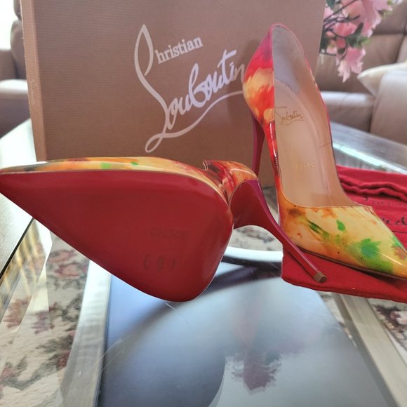 Authentic Christian Louboutin Multicolor Sexy Pumps - Picture 4 of 4